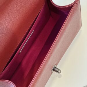 Túi Xách Chanel Boy Medium Replica 11 Cao Cấp Vân Chữ V Màu Đỏ 25cm (2)