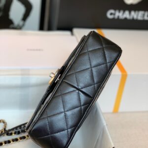 Túi Xách Chanel Charm Replica 11 Cao Cấp Màu Đen 22cm (2)