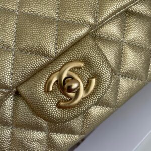 Túi Xách Chanel Handle Bag Mini Màu Vàng Replica 11 Cao Cấp 20cm (2)