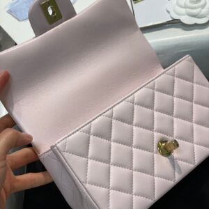Túi Xách Chanel Handle Like Auth Nữ Màu Hồng 20cm (2)