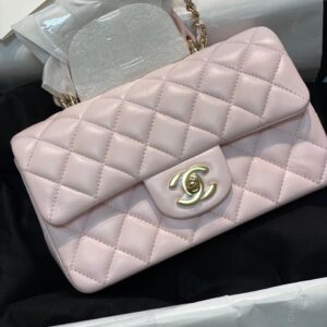 Túi Xách Chanel Handle Like Auth Nữ Màu Hồng 20cm (2)