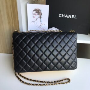 Túi Xách Chanel Replica 11 Cao Cấp Mặt Khóa Chanel Màu Đen 25cm (2)