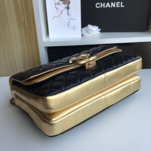 Túi Xách Chanel Replica 11 Cao Cấp Mặt Khóa Chanel Màu Đen 25cm (2)
