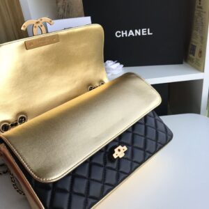 Túi Xách Chanel Replica 11 Cao Cấp Mặt Khóa Chanel Màu Đen 25cm (2)