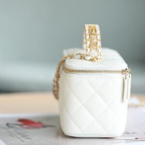 Túi Xách Chanel Vanity 22S Like Auth Nữ Màu Trắng 9 (2)