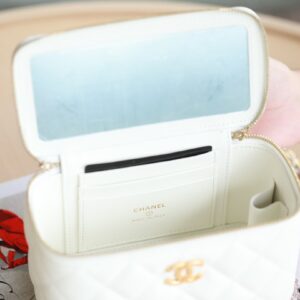 Túi Xách Chanel Vanity 22S Like Auth Nữ Màu Trắng 9 (2)
