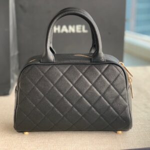 Túi Xách Chanel Vintage Replica 11 Cao Cấp Màu Đen 25x14x9cm (2)