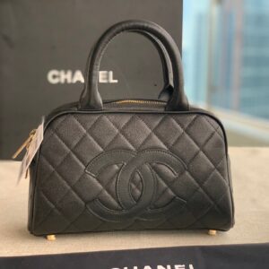 Túi Xách Chanel Vintage Replica 11 Cao Cấp Màu Đen 25x14x9cm (2)