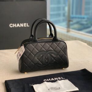 Túi Xách Chanel Vintage Replica 11 Cao Cấp Màu Đen 25x14x9cm (2)
