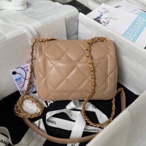 Túi Xách Chanel Xích Charm Replica 11 Cao Cấp Da Mịn 13x17x6cm (2)