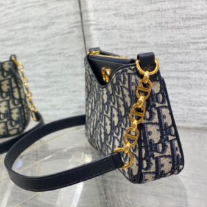 Túi Xách Dior 30 Montaigne Hobo Avenue Mini Bag Blue Oblique Rep 11 21x13x5cm (2)