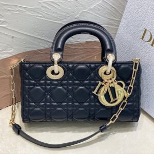 Túi Xách Dior D-Joy Replica 11 Cao Cấp Màu Đen Khóa Vàng 22×15cm (2)