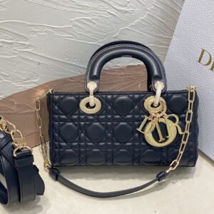 Túi Xách Dior D-Joy Replica 11 Cao Cấp Màu Đen Khóa Vàng 22×15cm (2)