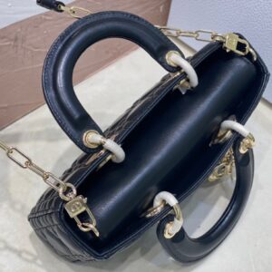 Túi Xách Dior D-Joy Replica 11 Cao Cấp Màu Đen Khóa Vàng 22×15cm (2)