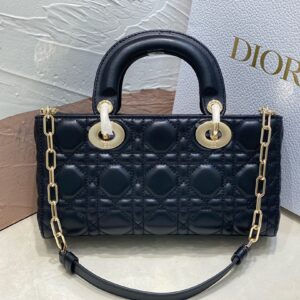 Túi Xách Dior D-Joy Replica 11 Cao Cấp Màu Đen Khóa Vàng 22×15cm (2)