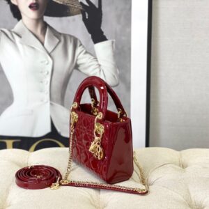 Túi Xách Dior Lady Replica 11 Cao Cấp Nữ Họa Tiết Ô Trám 17cm (2)