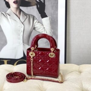 Túi Xách Dior Lady Replica 11 Cao Cấp Nữ Họa Tiết Ô Trám 17cm (2)