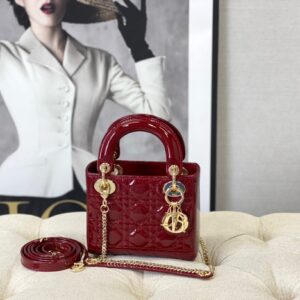 Túi Xách Dior Lady Replica 11 Cao Cấp Nữ Họa Tiết Ô Trám 17cm (2)