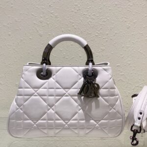 Túi Xách Dior Lady Replica 11 Cao Cấp Nữ Màu Trắng 24cm (1)