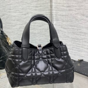 Túi Xách Dior Medium Toujours Bag Like Auth Nữ Màu Đen 23x15x15cm (2)
