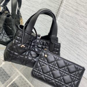 Túi Xách Dior Medium Toujours Bag Like Auth Nữ Màu Đen 23x15x15cm (2)