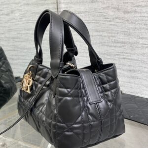Túi Xách Dior Medium Toujours Bag Like Auth Nữ Màu Đen 23x15x15cm (2)