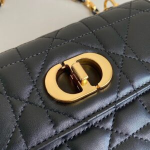 Túi Xách Dior Miss Caro Replica 11 Cao Cấp Màu Đen 19x13x5cm (2)