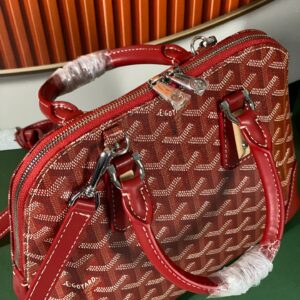 Túi Xách Goyard Alma Vendome Họa Tiết Monogram Rep 11 Màu Đỏ 24cm (2)