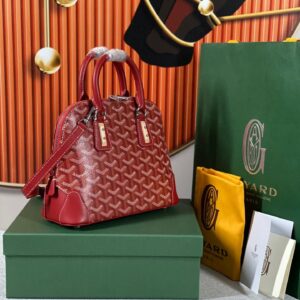Túi Xách Goyard Alma Vendome Họa Tiết Monogram Rep 11 Màu Đỏ 24cm (2)