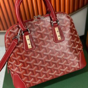 Túi Xách Goyard Alma Vendome Họa Tiết Monogram Rep 11 Màu Đỏ 24cm (2)