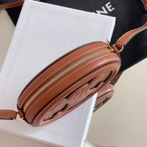 Túi Xách Hàng Hiệu Celine Mini Hình Bầu Dục Màu Nâu 16x12 (2)