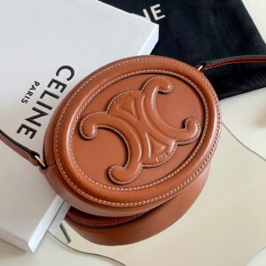Túi Xách Hàng Hiệu Celine Mini Hình Bầu Dục Màu Nâu 16x12 (2)