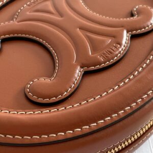 Túi Xách Hàng Hiệu Celine Mini Hình Bầu Dục Màu Nâu 16x12 (2)