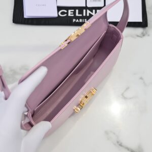 Túi Xách Hàng Hiệu Celine Triomphe Shoulder Bag Nữ Màu Hồng 20x12cm (1)