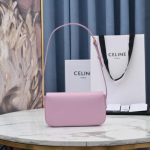 Túi Xách Hàng Hiệu Celine Triomphe Shoulder Bag Nữ Màu Hồng 20x12cm (1)