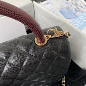 Túi Xách Hàng Hiệu Chanel Coco Handle Rep 11 Cao Cấp Màu Đen 28cm (2)
