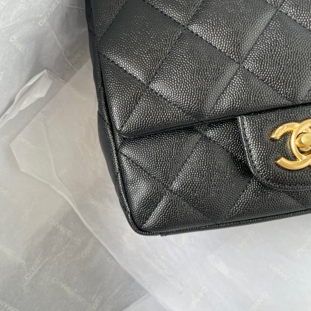 Túi Xách Hàng Hiệu Chanel Handle Mini Replica 11 Cao Cấp Màu Đen 20cm (2)
