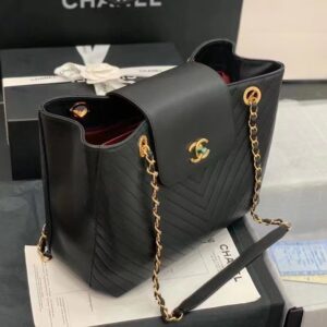 Túi Xách Hàng Hiệu Chanel Shopping Bag Replica 11 Màu Đen 32x22x13cm (2)