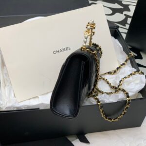 Túi Xách Hàng Hiệu Chanel Woc Replica 11 Cao Cấp Màu Đen 17cm (2)