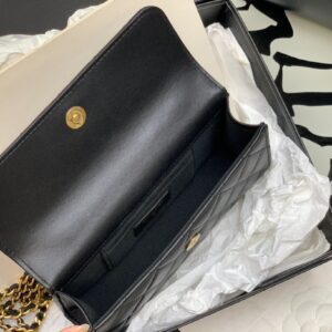 Túi Xách Hàng Hiệu Chanel Woc Replica 11 Cao Cấp Màu Đen 17cm (2)