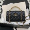 Túi Xách Hàng Hiệu Chanel Woc Replica 11 Cao Cấp Màu Đen 17cm (2)