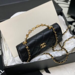 Túi Xách Hàng Hiệu Chanel Woc Replica 11 Cao Cấp Màu Đen 17cm (2)
