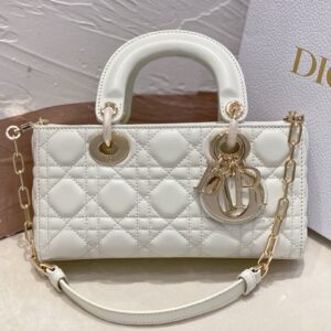 Túi Xách Hàng Hiệu Dior D-Joy Rep 11 Nữ Màu Trắng 22×15cm (2)