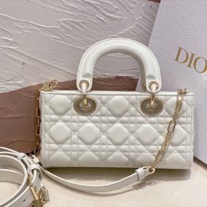 Túi Xách Hàng Hiệu Dior D-Joy Rep 11 Nữ Màu Trắng 22×15cm (2)