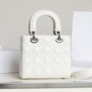 Túi Xách Hàng Hiệu Dior My Lady Replica 11 Nữ Màu Trắng 20×16 (2)