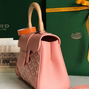 Túi Xách Hàng Hiệu Goyard Saigon Pink Họa Tiết Truyền Thống 20x15cm (2)