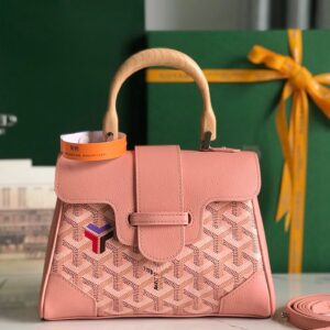 Túi Xách Hàng Hiệu Goyard Saigon Pink Họa Tiết Truyền Thống 20x15cm (2)