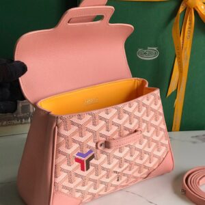 Túi Xách Hàng Hiệu Goyard Saigon Pink Họa Tiết Truyền Thống 20x15cm (2)