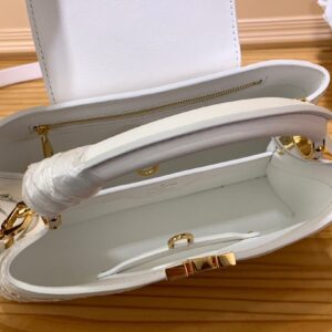 Túi Xách Hàng Hiệu Louis Vuitton LV Capucines Rep 11 Màu Trắng 27x18x9cm (2)
