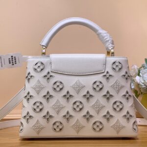 Túi Xách Hàng Hiệu Louis Vuitton LV Capucines Rep 11 Màu Trắng 27x18x9cm (2)